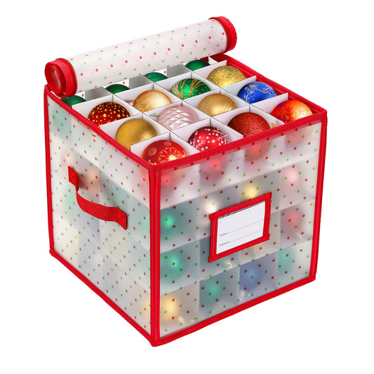 Christmas Bauble Storage Box - Waterproof and Moisture-Proof Storage Box - 64 Compartments for Organized V1189-HB003CHJH00001