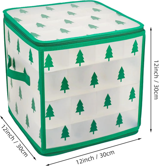 Christmas Bauble Storage Box - Christmas Storage Box - Transparent Waterproof Moisture Proof - 30x30x30cm - V1189-HB003CHJH00002