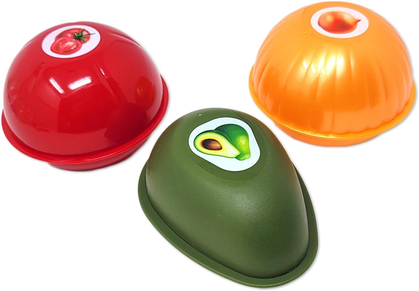 Vegetable Storage Box - Storage Box - 3 Piece Fresh Storage Box Set - Avocado, Tomato & Onion - Reusable Food V1189-HB003CHJH00005