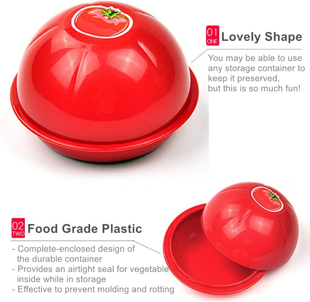 Vegetable Storage Box - Storage Box - 3 Piece Fresh Storage Box Set - Avocado, Tomato & Onion - Reusable Food V1189-HB003CHJH00005