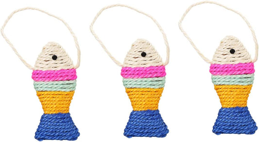 Interactive Cat Toys - Cat Toys - Intelligence Cat Toys - Sisal Scratching Mat in Fish Shape - Durable V1189-HB003CHJR00001