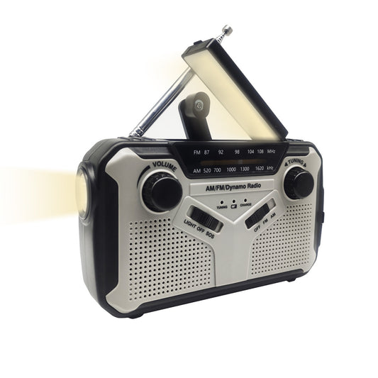 Emergency Radio Solar Wind-Up - Model 2025 - 2500 mAh Power Bank - AM/FM Radio with Flashlight & SOS - V1189-HB003WSRA00014