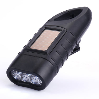 Emergency Flashlight - Military Clamp Rechargeable - Dynamo & Solar Powered - For Emergency Kits and Power V1189-HB003WSRA00016