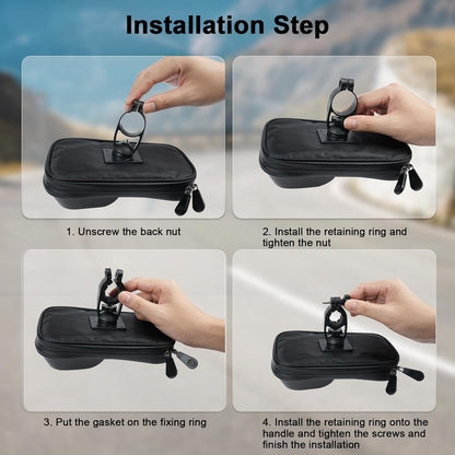 Waterproof Bike Phone Holder - Sensitive Touchscreen & Face ID - Universal Mobile Phone Holder for Motorcycle V1189-HB003WSRA00019