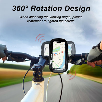 Waterproof Bike Phone Holder - Sensitive Touchscreen & Face ID - Universal Mobile Phone Holder for Motorcycle V1189-HB003WSRA00019
