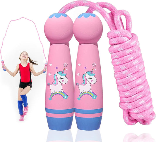 Adjustable Children's Skipping Rope - With Wooden Handle - 260 cm - Suitable for Boys & Girls - For School & V1189-HB003WSRA00024