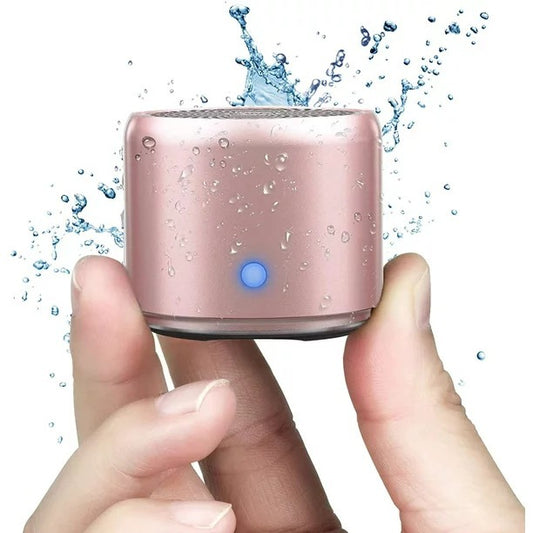 Mini Bluetooth Speaker (Pink) | Portable & Pocket-Sized | Powerful Bass with Passive Radiator | 12-Hour V1189-HB003WSRB00002