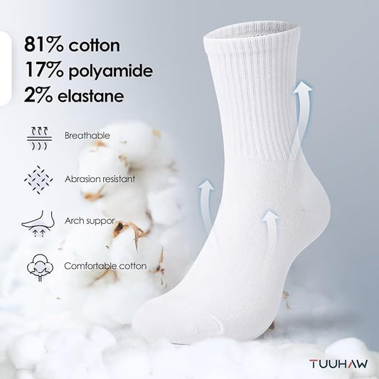 Sports Socks - 3 Pairs Set for Men and Women - Cotton Sports Socks - Suitable for Tennis and Running - Daily V1189-HB003WSRD00002