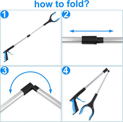 Grabber Set of 2 - 83 cm - Foldable Grabber - With Magnet & 360 degrees Rotating Head - Litter Grabber V1189-HB003WSRF00005