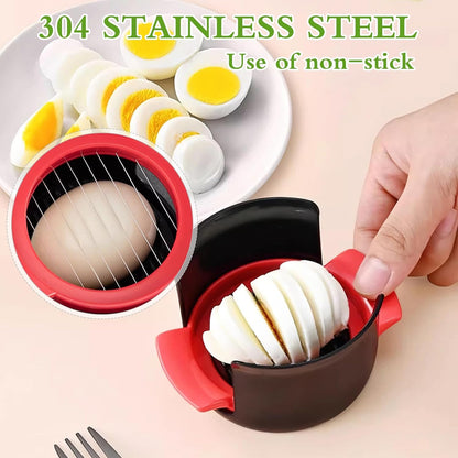 3-in-1 Egg Slicer - Egg Separator - Stainless Steel 304 - For Eggs, Strawberries & Soft Foods - Easy to Clean V1189-HB003WSRG00019