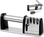 4-in-1 Knife Sharpener - With Scissor Sharpener - 3-Step Pull-Through Sharpener for Kitchen Knives - V1189-HB003WSRG00020