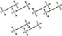 Knife Rests Silver - Set of 6 - Classic Cutlery Rests - Table Decoration for Dinner & Christmas - Metal - 8 x V1189-HB003WSRG00026