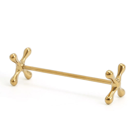 Knife Rests Gold - Set of 6 - Luxury Cutlery Rests - Table Decoration for Dinner & Christmas - Metal - 8 x 3cm V1189-HB003WSRG00027