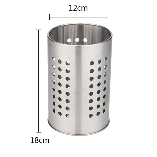 XL Kitchen Utensil Holder Stainless Steel - High Spatula Pot - 12 x 18 cm - Robust Stainless Steel - Silver V1189-HB003WSRG00030