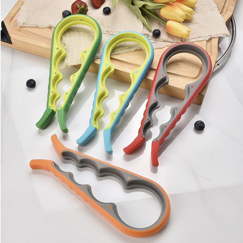 Multifunctional Jar Opener & Bottle Opener - Non-Slip Kitchen Aid - Ideal for the Elderly & Weak Hands - Red V1189-HB003WSRG00036