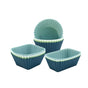Silicone Muffin Mold Set - 12 Pieces - Reusable Cupcake Molds - Round, Square & Rectangular - Blue V1189-HB003WSRG00045