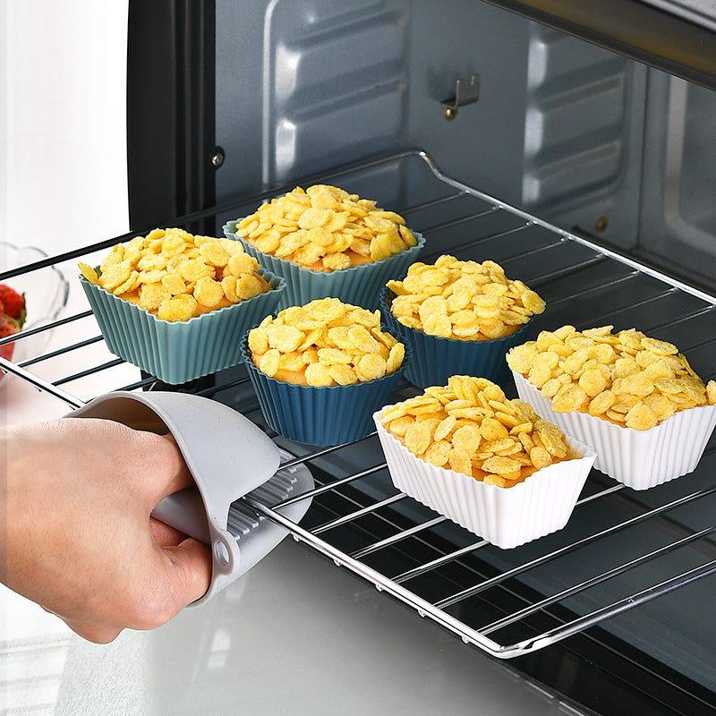 Silicone Muffin Mold Set - 12 Pieces - Reusable Cupcake Molds - Round, Square & Rectangular - Blue V1189-HB003WSRG00045