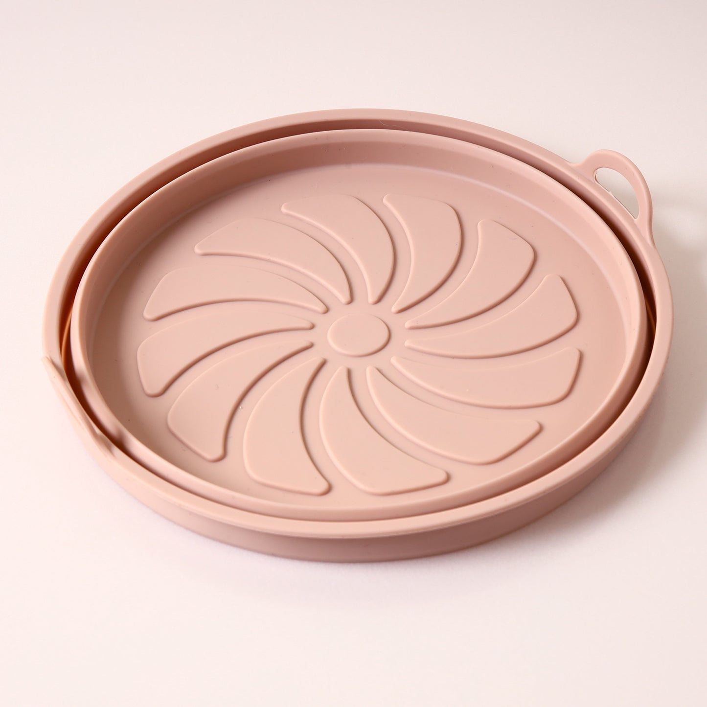 Silicone Airfryer Tray Foldable - Reusable Basket - Heat Resistant & Dishwasher Safe - Round - Pink V1189-HB003WSRG00051