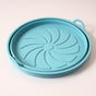 Silicone Airfryer Tray Foldable - Reusable Basket - Heat Resistant & Dishwasher Safe - Round - Blue V1189-HB003WSRG00053