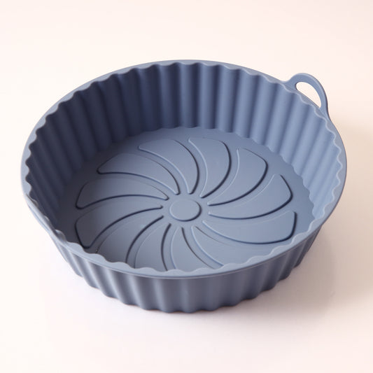 Silicone Airfryer Tray Round - Reusable Basket - Heat Resistant & Dishwasher Safe - Airfryer Accessories - V1189-HB003WSRG00055