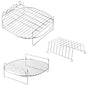 Airfryer Accessories Set 3-piece - Stainless Steel - Grill Rack with Skewers & Bread Rack - Universal - Silver V1189-HB003WSRG00058