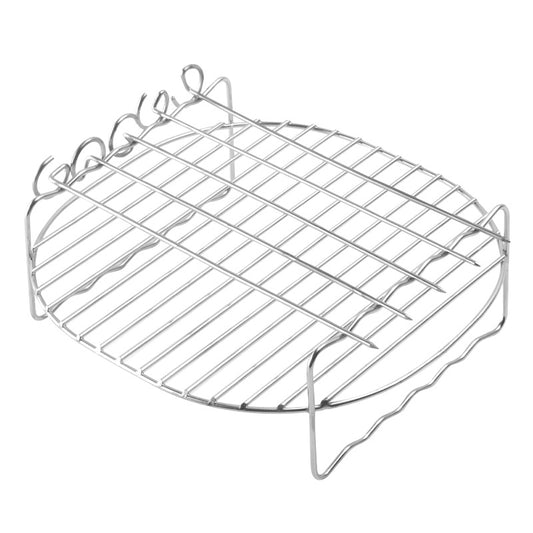 Airfryer Grill Rack with Skewers - Stainless Steel - Double-Layer Rack - Includes 3 Skewers - Accessories for V1189-HB003WSRG00060