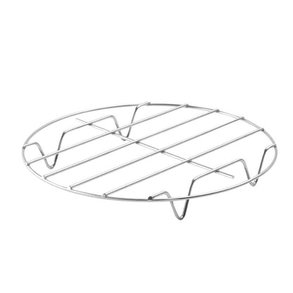 Airfryer Grill Rack Round - Stainless Steel Grill Rack - Raising Rack - Universal Airfryer Accessory - Silver V1189-HB003WSRG00061