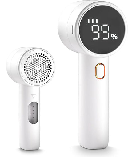 Electric Lint Remover - Rechargeable Lint Shaver - With LED Display - 3 Speeds - Sweater Depiller - White V1189-HB003WSRH00006