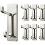 Silver Towel Hooks - Set of 6 - Self-Adhesive Wall Hooks - No Drilling Required - For Bathroom & Kitchen V1189-HB003WSRH00013