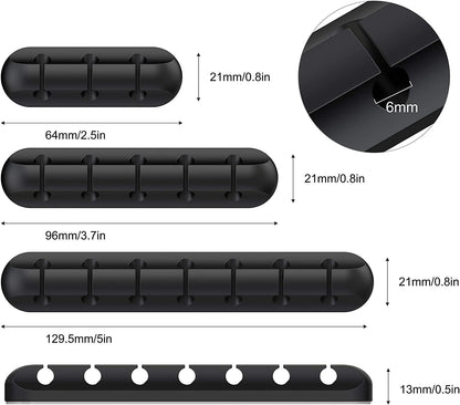 Black Cable Clips - Set of 3 - Self-Adhesive Cable Holders - Cable Management for Desk & Office V1189-HB003WSRH00020