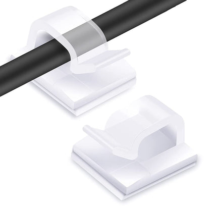 Transparent Cable Clips - Set of 60 - Self-Adhesive Cable Holders - For Cable Management & Christmas Lights V1189-HB003WSRH00025