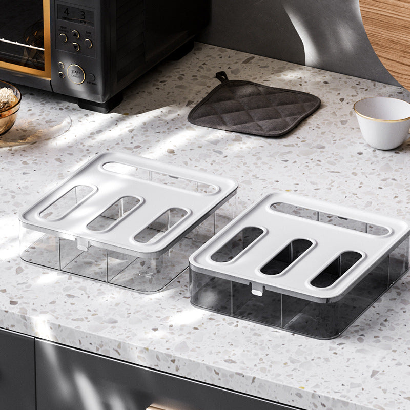 Transparent Bag Storage Box - Plastic Dispenser for Sandwich Bags & Freezer Bags - Kitchen Drawer Organizer V1189-HB003WSRH00031