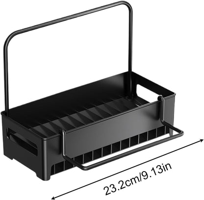 Sink Organizer with Towel Rack - Sponge Holder Kitchen - Countertop Storage Rack - For Sponges & Brushes V1189-HB003WSRH00032