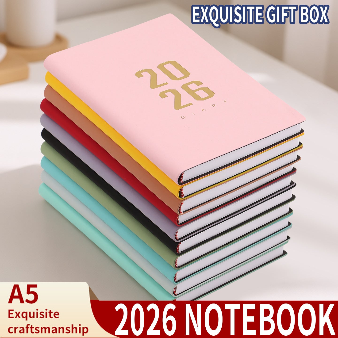 2026 Agenda - Daily Agenda - A5 Format - 1 Day per Page - 304 Pages - [light blue] - Hardcover V1189-HB003WSRI00011