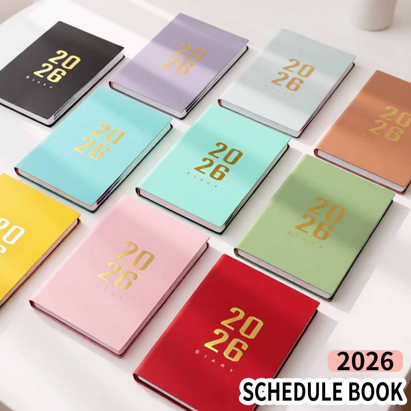 Agenda 2026 - Daily Agenda - A5 Format - 1 Day per Page - 304 Pages - [Light Brown] - Hardcover V1189-HB003WSRI00012
