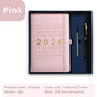 Agenda 2026 - Daily Agenda & Planner - A5 Format - 365 Day Overview - Hardcover - [Pink] V1189-HB003WSRI00019