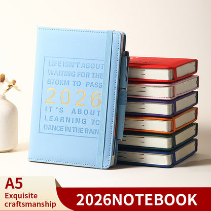 Agenda 2026 - Daily Agenda & Planner - A5 Format - 365 Day Overview - Hardcover - [Pink] V1189-HB003WSRI00019