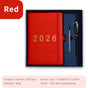 Agenda 2026 - Daily Agenda & Planner - A5 Format - 365 Day Overview - Hardcover - [Red] V1189-HB003WSRI00020