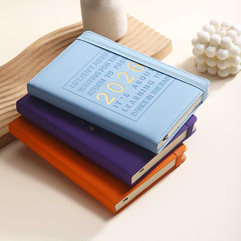 Agenda 2026 - Daily Agenda & Planner - A5 Format - 365 Day Overview - Hardcover - [Red] V1189-HB003WSRI00020