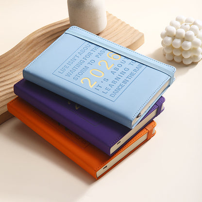 Agenda 2026 - Daily Agenda & Planner - A5 Format - 365 Day Overview - Hardcover - [Red] V1189-HB003WSRI00020