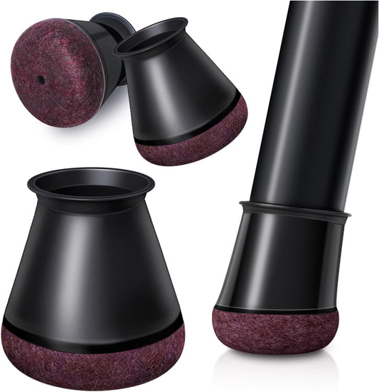 Black Chair Leg Caps - Set of 24 - Size M - Silicone Floor Protectors - Against Scratches and Noise V1189-HB003WSRT00012