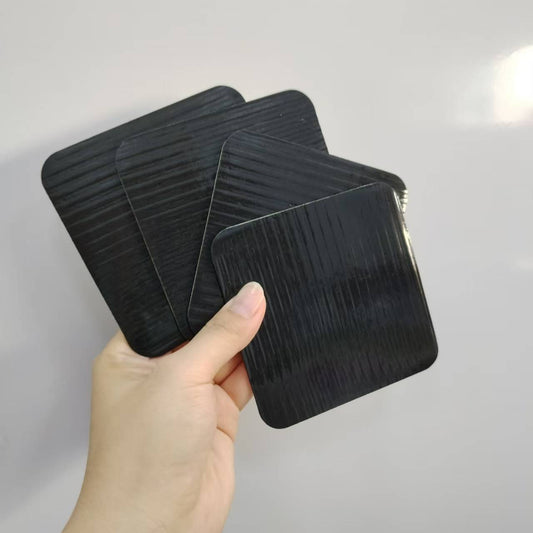 Rug Stoppers Square - Set of 8 - 10 x 10 cm - Anti-Slip Pads for Carpet - Washable & Reusable - Black V1189-HB003WSRT00020