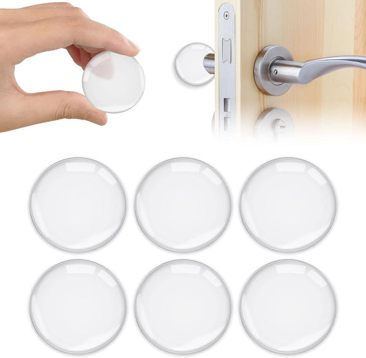 Door Stopper Wall Transparent - Set of 6 - 4 cm - Self-adhesive Door Buffers - Wall Protection against Door V1189-HB003WSRT00022