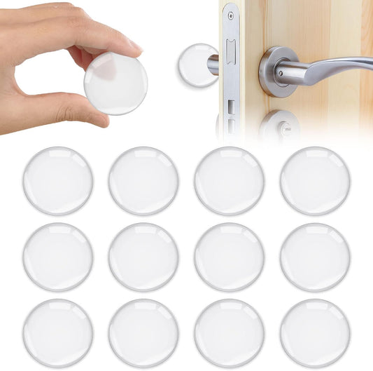 Door Stopper Wall Transparent - Set of 12 - 4 cm - Self-adhesive Door Buffers - Wall Protection against Door V1189-HB003WSRT00023