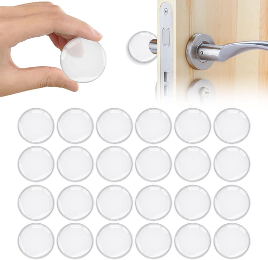 Door Stopper Wall Transparent - Set of 24 - 4 cm - Self-adhesive Door Buffers - Wall Protection against Door V1189-HB003WSRT00024