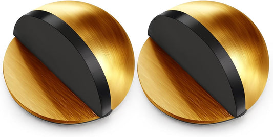 Door Stopper Floor Half Moon - Set of 2 - Gold - Self-adhesive - No Drilling - Stainless Steel V1189-HB003WSRT00029