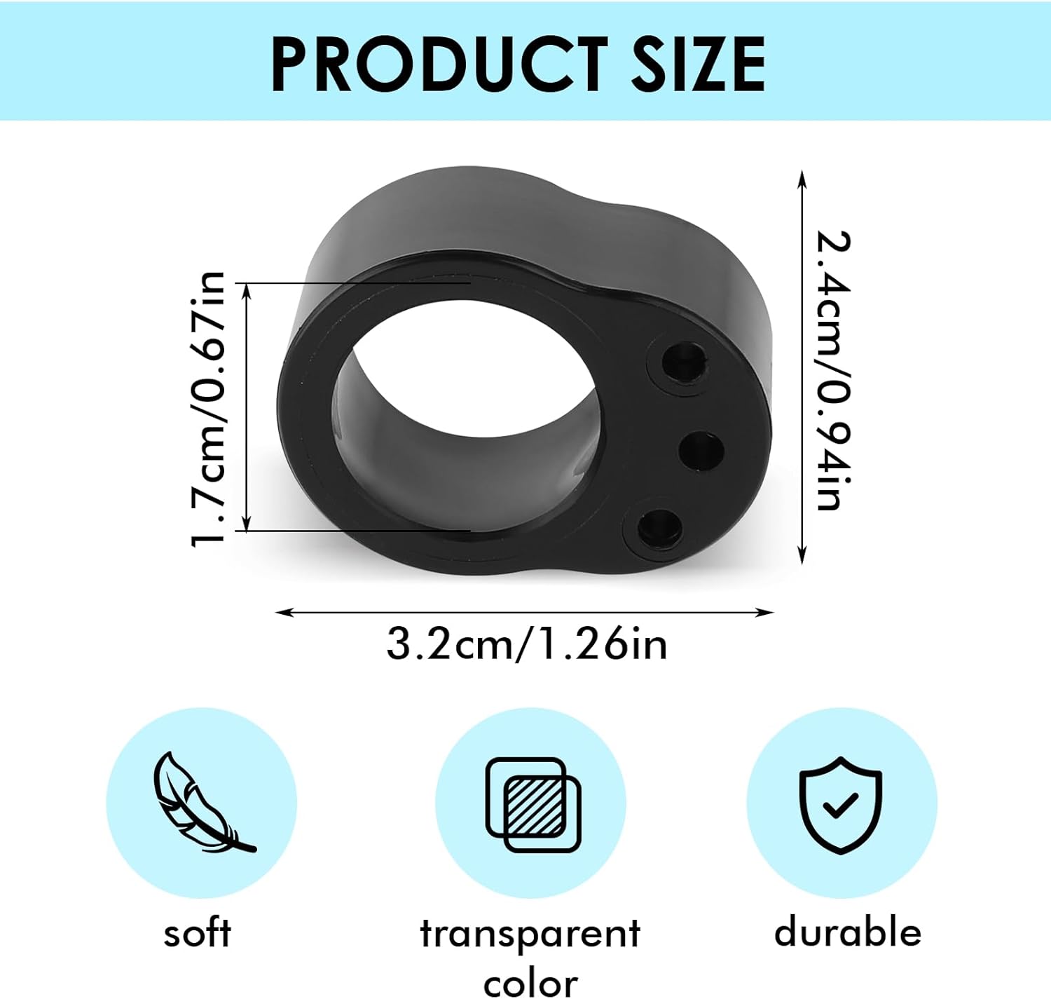 Door Handle Protectors Black - Set of 10 - Door Stopper for Handle - Wall Protection - PVC Bumpers V1189-HB003WSRT00030