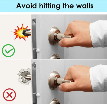 Door Handle Protectors Black - Set of 10 - Door Stopper for Handle - Wall Protection - PVC Bumpers V1189-HB003WSRT00030