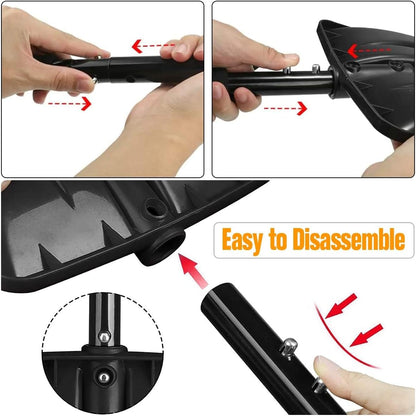 Snow Shovel - Lightweight & Portable - Snow Plow for Car, Driveway & Camping - Black V1189-HB003WSRT00033