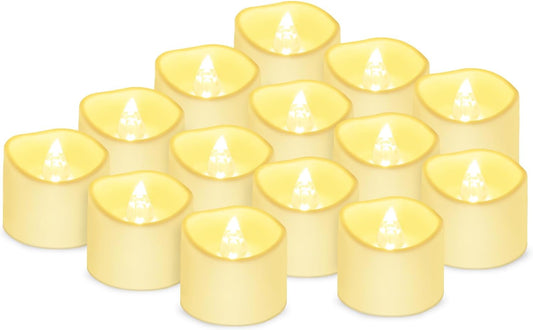14x LED Candles - Moving Flame & Real Wax - 3D Wick - Battery Operated - For Christmas and Mood Lighting V1189-HB003WSRU00002